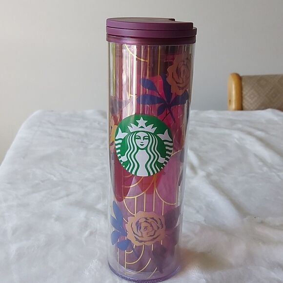 Starbucks Floral Tumbler 16OZ - Picture 1 of 6